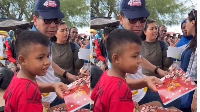 Viral video rekaman warga yang sempat mengabadikan momen bersama Benny Laos satu jam sebelum insiden speedboat terbakar di Pelabuhan Bobong yang menewaskan sang Cagub Maluku Utara, Sabtu (12/10/2024).