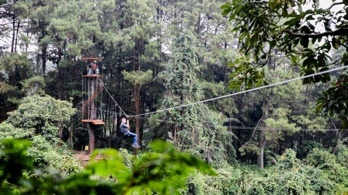 Bogor Treetop Zipline Adventure, tempat wisata yang populer ada di Bogor.