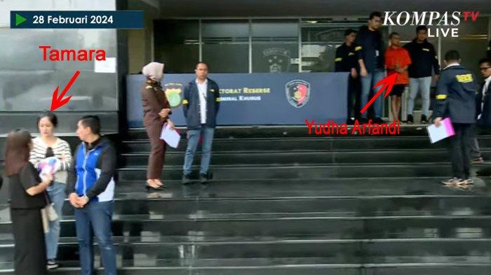 Momen Tamara Tyasmara bertemu langsung dengan Yudha Arfandi selaku tersangka pembunuhan Dante di Polda Metro Jaya, Rabu (28/2/2024).