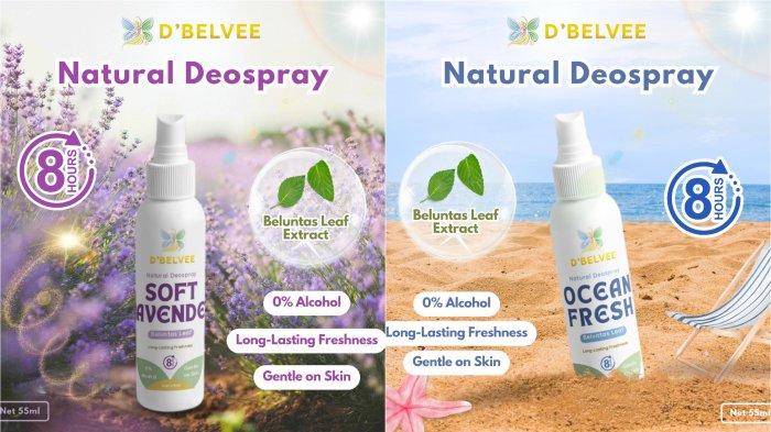 UMKM BOGOR - d’BelVee merupakan UMKM yang didirikan 5 mahasiswa asal Bogor berupa deodoran alami yang memiliki dua varian yaitu Soft Lavender dan Ocean Fresh yang bisa bertahan hingga 8 jam.