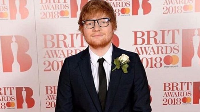 Ed Sheeran saat menghadiri BRIT Awards