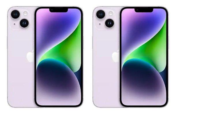 HP IPHONE - Ilustrasi iPhone 14 warna Purple.