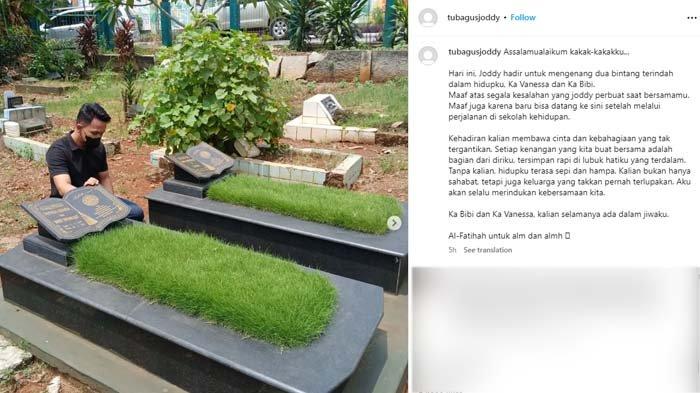 2,5 tahun dipenjara, Tubagus Joddy mendadak posting foto ziarah ke makan Vanessa Angel dan Bibi Ardiansyah. Publik pun heboh menanggapinya.