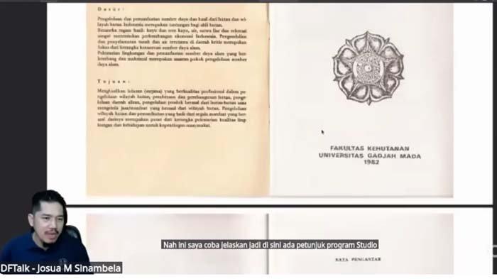 POLEMIK IJAZAH JOKOWI: Tangkapan layar buku panduan sarjana UGM tahun 1982. Ahli IT Josua M Sinambela menertawakan niatan Rismon untuk melaporkan Jokowi perkara skripsi. Josua pun membungkam Roy Suryo Cs pakai bukti baru terkait dengan tuduhan skripsi palsu, disadur pada Senin (2/6/2025).