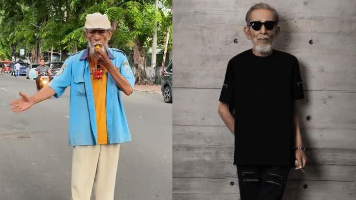 Viral kakek tukang parkir yang nasibnya mujur setelah di-makeover brand pakaian lokal Indonesia hingga berpenampilan bak model ternama
