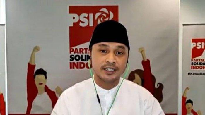 Pelaksana tugas (Plt) Ketua Umum Partai Solidaritas Indonesia (PSI) Giring Ganesha dalam konferensi pers virtual, Senin (24/8/2020).