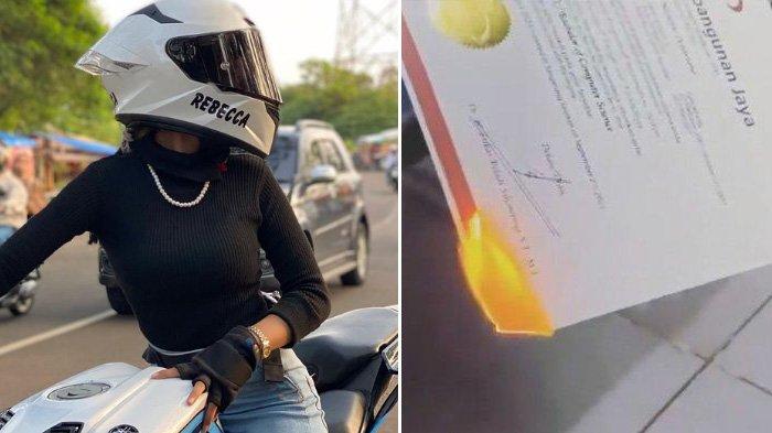 Sosok cewek viral yang bakar ijazah S1 mantan pacar. Sang wanita bernama Rebecca mengurai fakta sebenarnya soal bakar ijazah