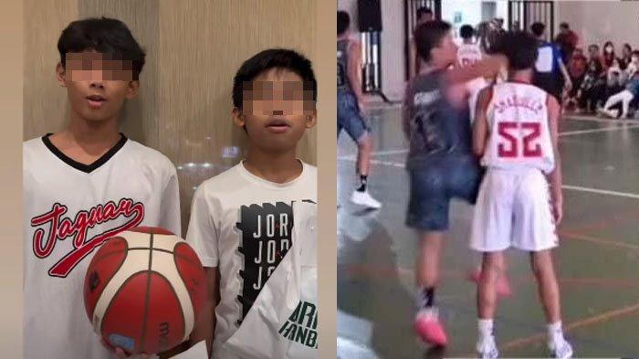 PEBASKET KORBAN PEMUKULAN: Tangkapan layar momen dua siswa SMP di Bogor yang dipukul pemain basket akhirnya buka suara usai insiden pemukulan, Minggu (23/2/2025). Kondisi terkini siswa SMP di Bogor yang viral dipukul pemain basket saat turnamen melegakan. Korban balas bullyan dengan prestasi gemilang.