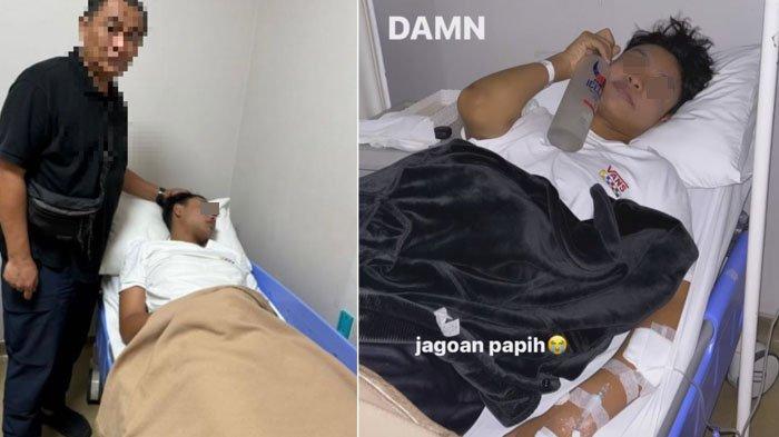 Ngaku dihajar geng anak Vincent Rompies, korban bully Binus School Serpong, Arlo, ternyata masih bisa tertawa di rumah sakit.