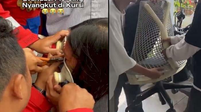 Viral aksi petugas Damkar menolong seorang wanita karena piercing nyangkut di kursi kantor. Netizen malah salfok sama harga kursinya yang fantastis.