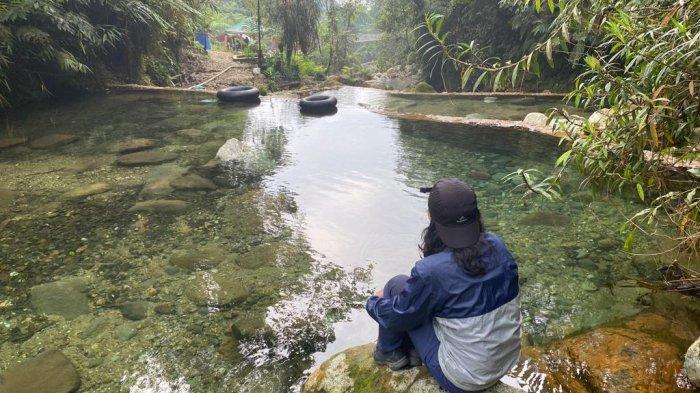 Keindahan tempat wisata Leuwi Asoka yang berada di Kampung Pasir Reungit, Desa Gunung Sari, Kecamatan Pamijahan Kabupaten Bogor, Sabtu (5/8/2023).
