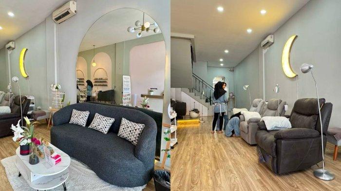 Macromoon Beauty.Studio Bogor, mengusung desain interior yang elegan dan pencahayaan hangat. Studio ini menawarkan suasana nyaman bagi pelanggan yang ingin menikmati perawatan kecantikan.