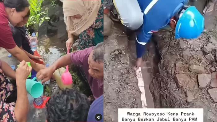 VIRAL AIR AJAIB: Tangkapan layar penampakan lokasi mata air ajaib di Pekalongan yang ternyata berasal dari PDAM bocor. Netizen teringat dengan kasus yang mirip terjadi di India, disadur pada Senin (21/4/2025).