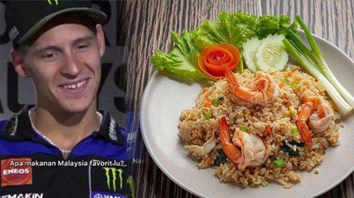 Pembalap MotoGP Fabio Quartararo protes saat nasi goreng disebut makanan dari Malaysia. Fabio pun langsung menyebut bahwa nasi goreng adalah makanan khas dari Indonesia
