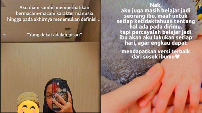 Unggahan Novi Damayanti, tersangka kasus bunuh mertua untuk anaknya sebelum ditangkap pihak kepolisian.