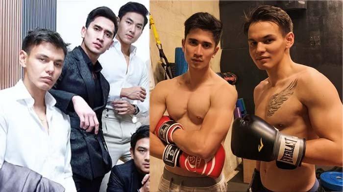 PACAR BARU LOLLY: Tangkapan layar foto-foto kebersamaan pria bule diduga pacar baru Lolly anak Nikita Mirzani bernama Carsten dengan sejumlah artis seperti Verrel Bramasta (kanan) hingga Matthew Gilbert (kiri) pacar Nikita.
