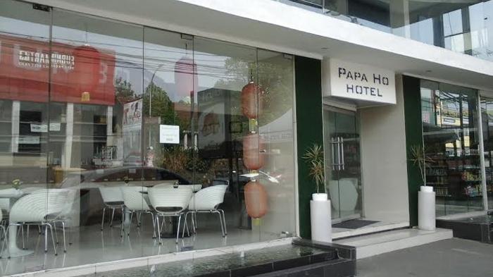Pintu masuk Hotel Papa Ho di Jalan KS Tubun, Bogor Utara.