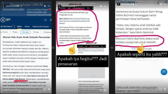 Asisten rumah tangga (ART) Baim Wong yang merawat Kiano dan Kenzo mengungkap fakta soal anak-anak yang tak mau bertemu dengan ibunya