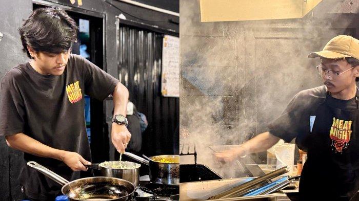 KULINER BOGOR - Dua tim Meatnight Club tengah mempersiapkan hidangan di dapur Meatnight Club. Semua menu diolah langsung oleh tim dapur dengan konsep live cooking untuk menjaga kualitas rasa dan menghadirkan pengalaman kuliner yang autentik bagi pelanggan.