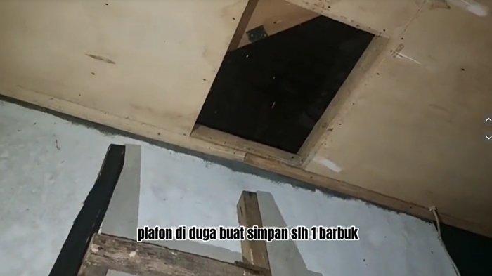 plafon tempat menyimpan barbuk kasus subang