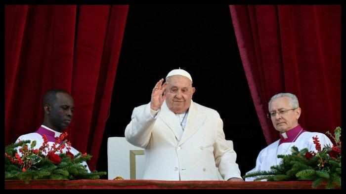 Foto Paus Fransiskus saat perayaan Natal 2024 yang diunggah di akun resmi media sosial X (Twitter), @Pontifex, Rabu (25/12/2024)