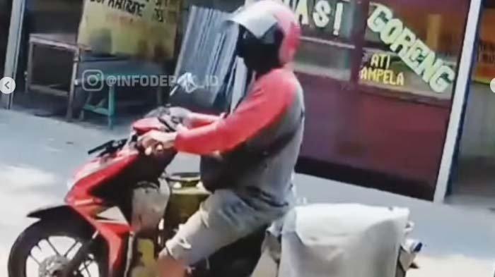 Viral aksi pria di Depok santai curi tabung gas bikin pedagang merugi. Modus pelaku terbongkar, korban bak terhipnotis tak sadar kena tipu.