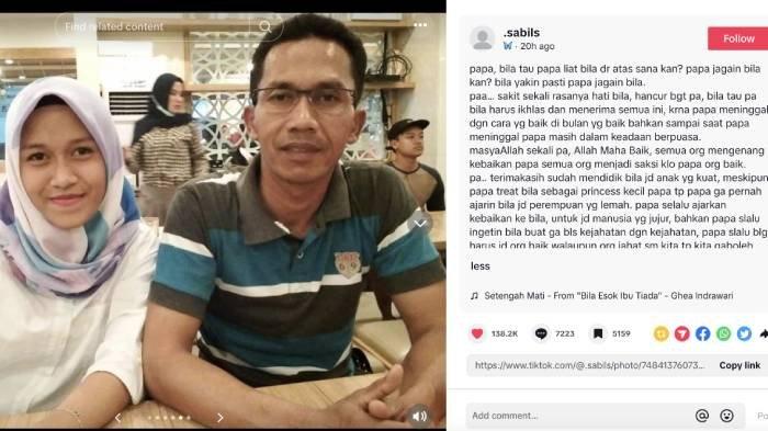 PENEMBAKAN DI LAMPUNG - Putri Kapolsek Negara Batin, AKP Anumerta Lusiyanto, Salsabila, mengurai curhatan pilu tentang sosok ayahnya.