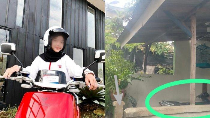 Kediaman Araa Mudrikah selebgam yang ditangkap polisi karena iklankan judi online terlihat rumahnya yang berada di kawasan padat penduduk di Cikaret, Bogor Barat, Kota Bogor tampak memprihatinkan, tak memiliki pagar dan pintu yang terkelupas, bahkan di medsos Araa mengunggah sedangnaik motor listrik, namun di rumahnya ia memiliki motor supra