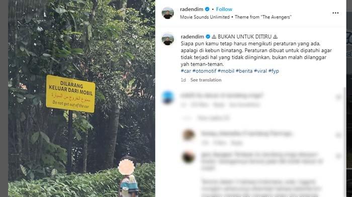 ULAH PENGUNJUNG TAMAN SAFARI: Tangkapan layar aksi emak-emak dan bocah nekat keluar dari mobil saat kunjungi Taman Safari, Bogor disadur pada Selasa (18/2/2025). Ulah emak-emak dan bocah tersebut bikin pengunjung lain geleng-geleng kepala.