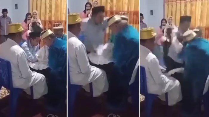 Viral video wali nikah langsung hajar pengantin pria setelah ijab kabul. Belakangan terkuak alasan pelaku nekat memukuli adik iparnya usai menikah.