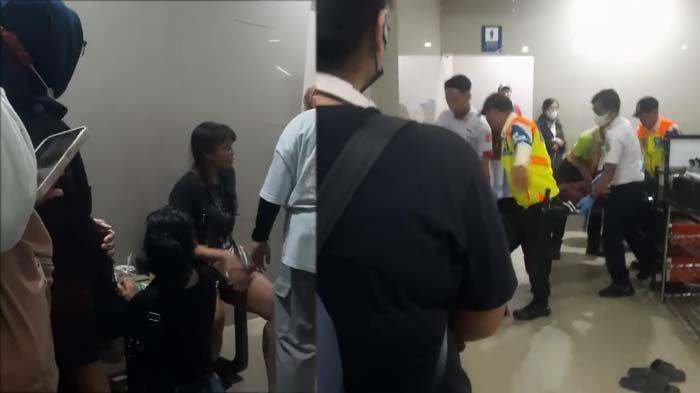 MELAHIRKAN DI STASIUN BOGOR: Tangkapan layar cuplikan video viral di media sosial detik-detik seorang wanita melahirkan di Stasiun Bogor pada Selasa (3/6/2025) malam. Penumpang KRL tegang lihat prosesnya.