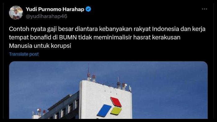 KORUPSI PERTAMIN - Cuitan eks penyidik KPK Yudi Purnomo Harahap menanggapi kasus dugaan korupsi tata kelola minyak mentah dan produk kilang periode 2018-2023 di Pertamina yang membuat negara mengalami kerugian hingga Rp 193,7 triliun.
