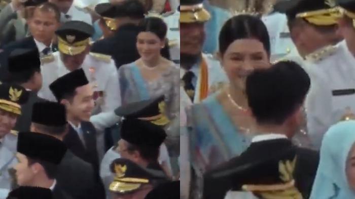 PERTEMUAN ANAK JOKOWI - Tangkapan layar Youtube Sekretariat Kabinet dalam acara pelantikan kepala daerah di Istana Negara, Kamis (20/2/2025). Dua anak Jokowi bertemu. Sikap Kahiyang Berbeda Saat Salaman dengan Gibran.