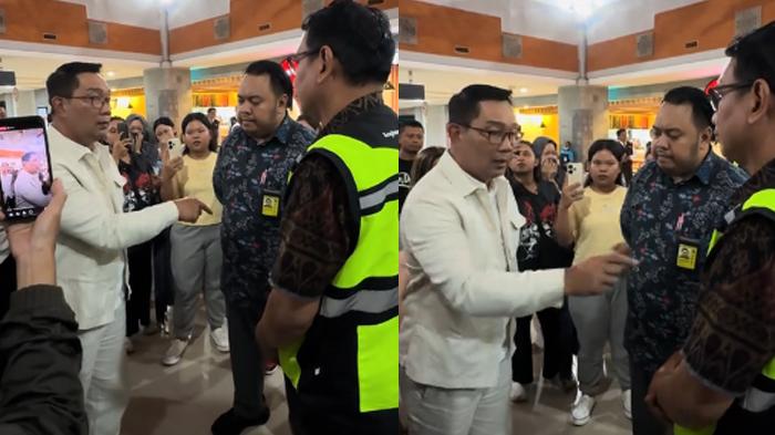 RIDWAN KAMIL NGAMUK - Panas Ridwan Kamil Semprot Petugas di Bandara Bali, Bawa Nama Erick Thohir
