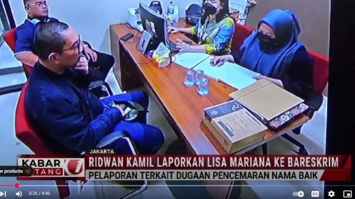 Penampakan Ridwan Kamil saat laporkan Lisa Mariana ke Bareskrim Polri