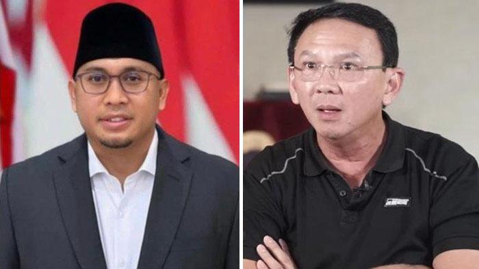 ANDRE ROSIADE VS AHOK - Cuitan lama Wakil Ketua DPR RI Komisi VI Andre Rosiade (kiri) kembali viral setelah Ahok (kanan) bongkar korupsi di Pertamina. Pada cuitannya tahun 2020, Andre meminta Jokowi mencopot Ahok karena mengancam akan membongkar aib Pertamina.