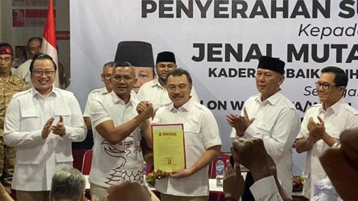 Jenal Mutaqin resmi diutus Gerindra untuk maju sebagai calon kepala daerah di Pilwalkot Bogor 2024, Minggu (28/7/2024)