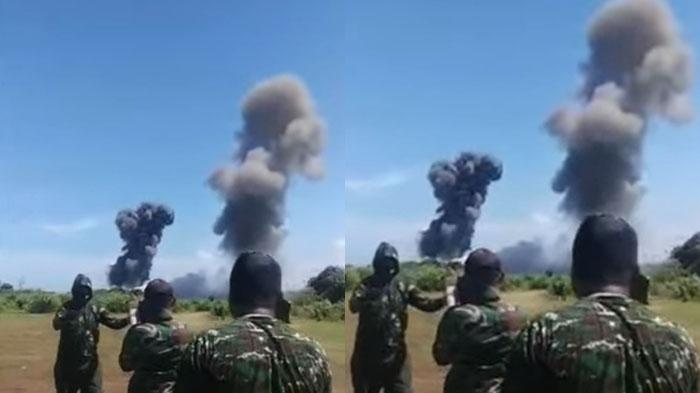 KORBAN PEMUSNAHAN AMUNISI: Tangkapan layar lokasi pemusnahan amunisi TNI di Garut, disadur pada Senin (12/5/2025). Terkuak alasan sembilan warga nekat dekat lokasi pemusnahan amunisi di Desa Sagara, Kecamatan Cibalong, Garut yang menyebabkan mereka tewas lantaran terkena ledakan.