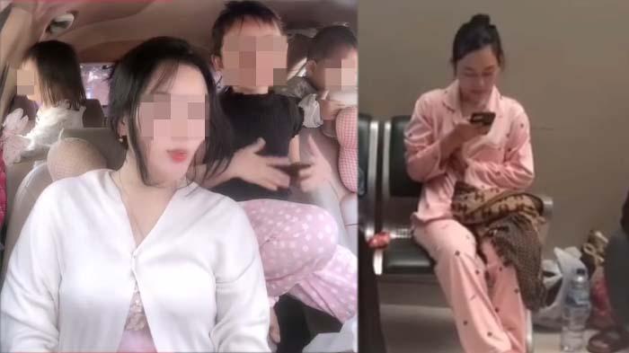 3 BALITA TEWAS KEBAKARAN: Tangkapan layar video seorang ibu yang dikenal sebagai selebgram bernama Siswa tampak santai main HP setelah tiga anaknya tewas dalam kebakaran disorot netizen, disadur pada Jumat (9/5/2025).