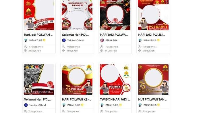 20 Link Twibbon Hari Polwan Nasional Pas Diunggah di Sosmed