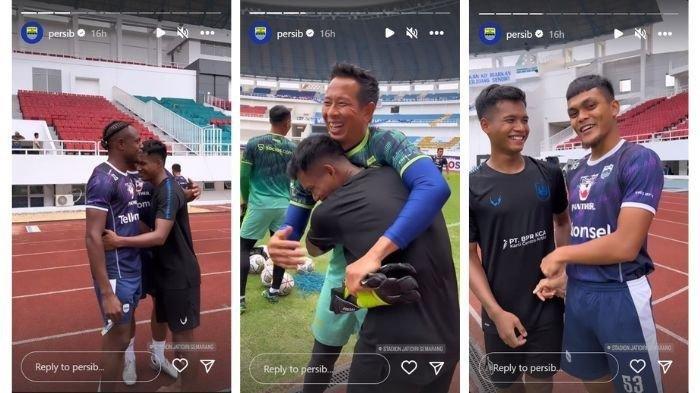 Bayu Fiqri saat dipinjamkan ke PSIS Semarang dan bertemu teman-temannya di Persib Bandung.