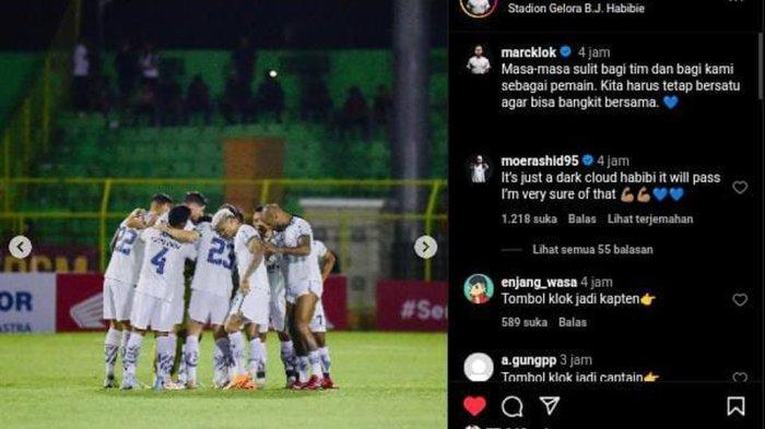 Gelandang Persib Bandung, Marc Klok tulis pesan untuk timnya yang kini berada di Zona Degradasi