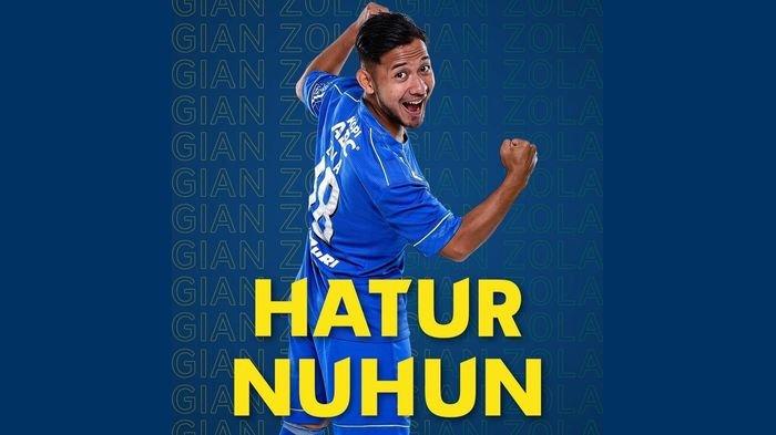 Unggahan Akun Instagram resmi Persib, yang menjelaskan bahwa Gian Zola berpisah dengan tim Persib Bandung musim depan, Selasa (5/4/2022).