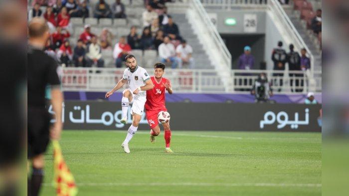 Jordi Amat di laga Indonesia melawan Vietnam, Jumat (19/1/2024) malam.