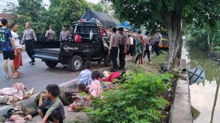Kecelakaan maut di Jalur Pantura Indramayu, Lohbener, Senin (25/3/2024) pagi.
