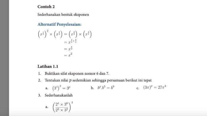Kunci Jawaban Mata Pelajaran Matematika Kelas 10 Halaman 8{ Eksponen dan Logaritma