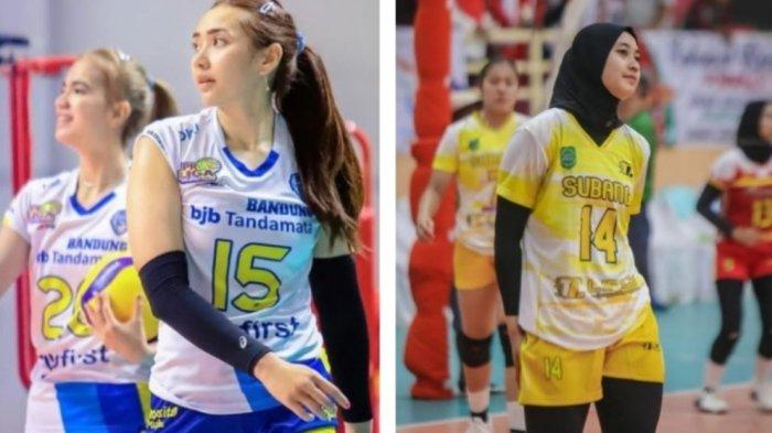 Pebola Voli Cantik Proliga yang tampil di ajang Porprov Jabar ke XIV di Subang