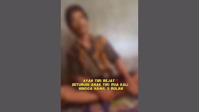 Tangkapan layar video viral percakapan keluarga soal kasus ayah setubuhi 2 anak tirinya di Indramayu.