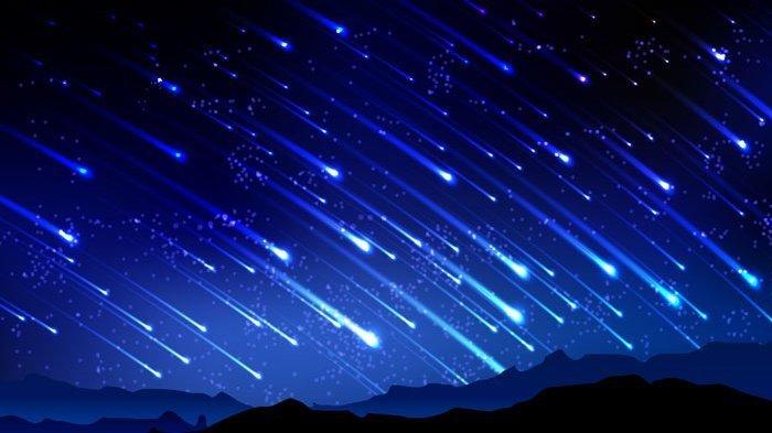 Ilustrasi hujan meteor