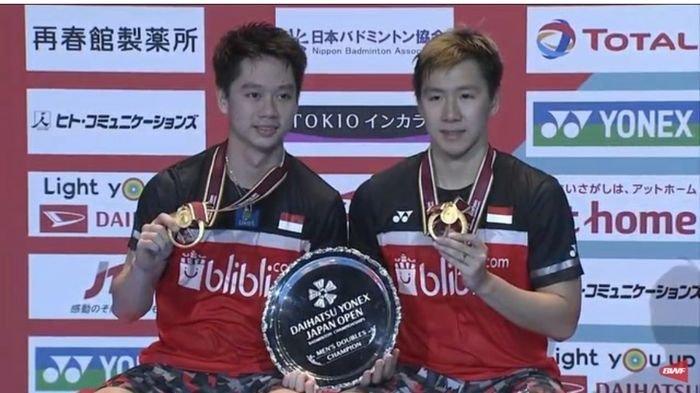 Kevin Sanjaya (kiri)